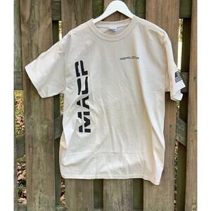MACP Instructor T Shirt LG Tan Black Grappling Figures Modern Army Gildan NWOT
